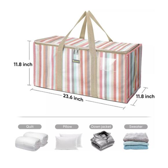 BALEINE Extra Large‎ Storage Tote Zippers & Carrying Handles Heavy-Duty Oxford - Picture 4 of 5